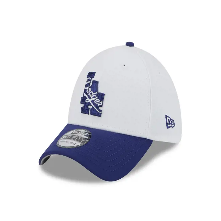 Los Angeles Dodgers MLB NEW ERA COMBO LOGO 39THIRTY Blanc/bleu