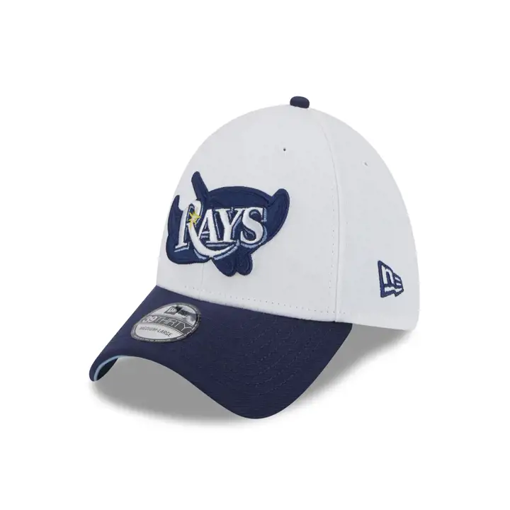 Tampa Bay Rays MLB NEW ERA COMBO LOGO 39THIRTY Blanc/ Marine