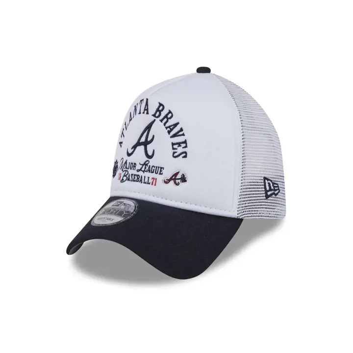 Casquette MLB Atlanta Braves NEW ERA ARCH FOAM 9FORTY AF Blanc/ marine