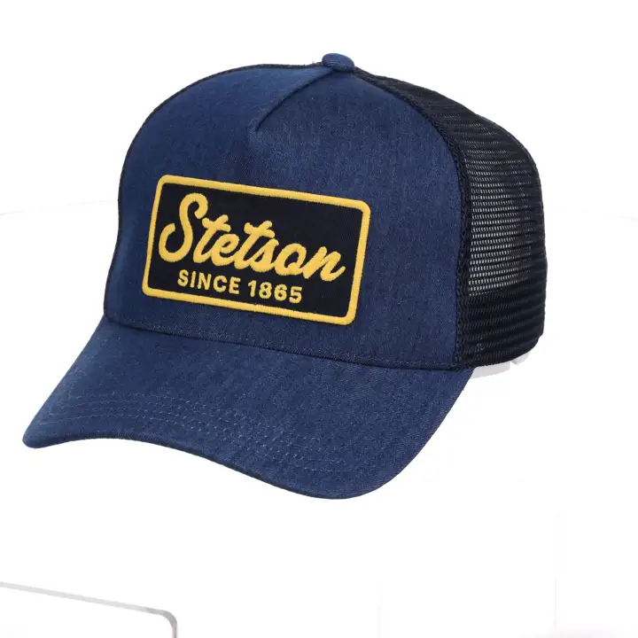 Stetson Denim Patch A-Frame Trucker Denim/ navy/ yel