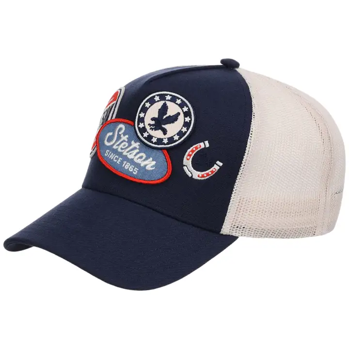 Stetson Patchwork Trucker Navy/ ivo
