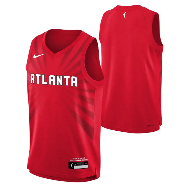 Maillot de basket sans manches jeune Atlanta Dream WNBA vierge Explorer rouge