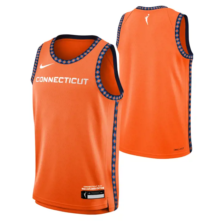 CONNECTICUT SUN WNBA Maillot Jeunesse vierge Explorer Swingman OU