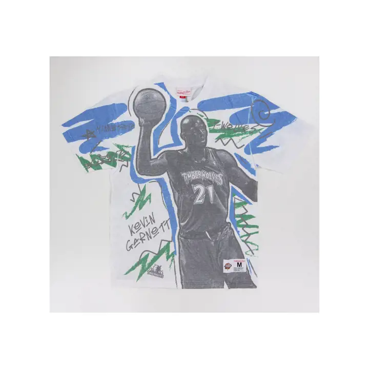 T-shirt NBA Show Stopper Timberwolves Kevin Garnett BLANC
