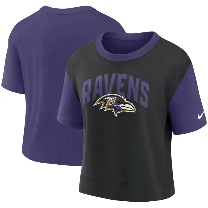 Haut mode taille haute Nike pour femme Ravens ORCHID/BLK
