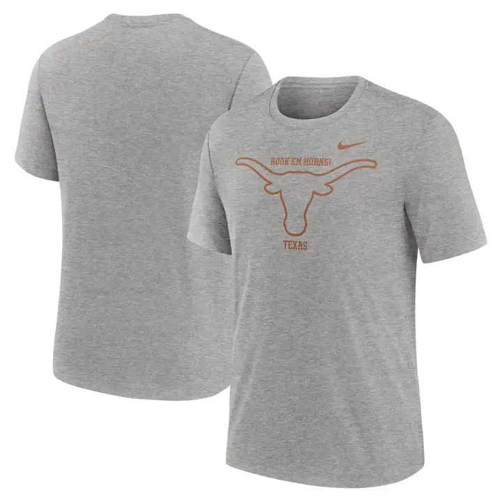 T-shirt chiné gris Texas Longhorns NCAA avec motif « Handsign » hyper local