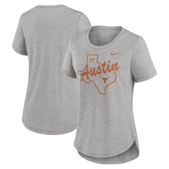 T-shirt Longhorns NCAA Femme Hyper Local Tri-matière Gris