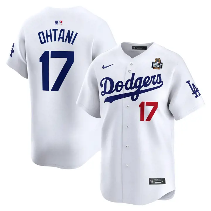 Maillot Los Angeles Dodgers MLB WS Patch Limited 24 blanc