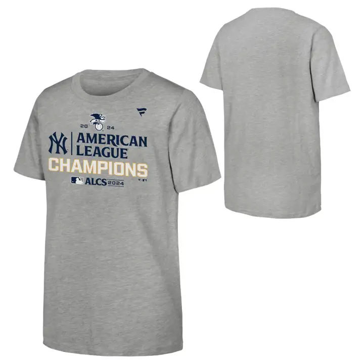 T-shirt New York Yankees MLB Youth League Champ LR 24 GRIS