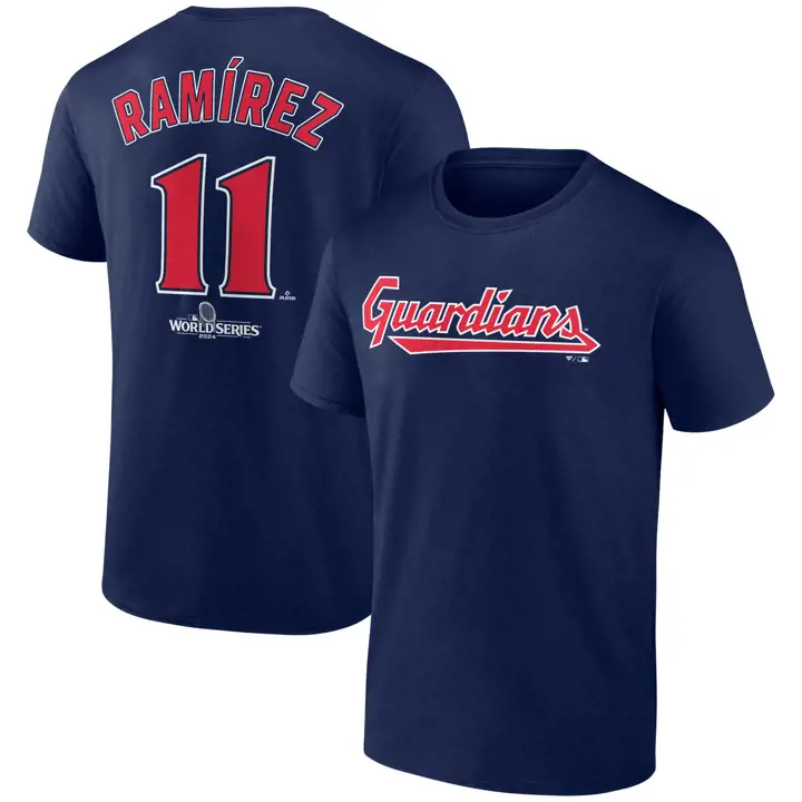 Guardians MLB WS Participant N&N T-Shirt 24 Ramirez Navy