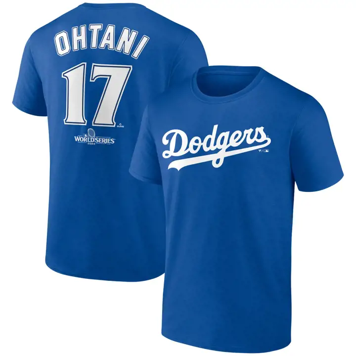 T-Shirt N&N Participant Série mondiale MLB Dodgers 24 Shohei Ohtani Bleu royal