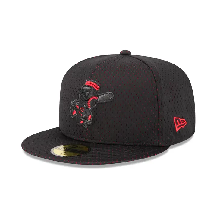 CINCINNATI REDS MLB BLACKOUT MESH POP 59FIFTY NOIR