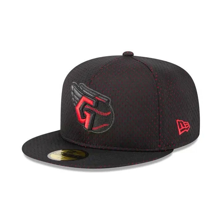 CLEVELAND GUARDIANS MLB BLACKOUT MESH POP 59FIFTY NOIR
