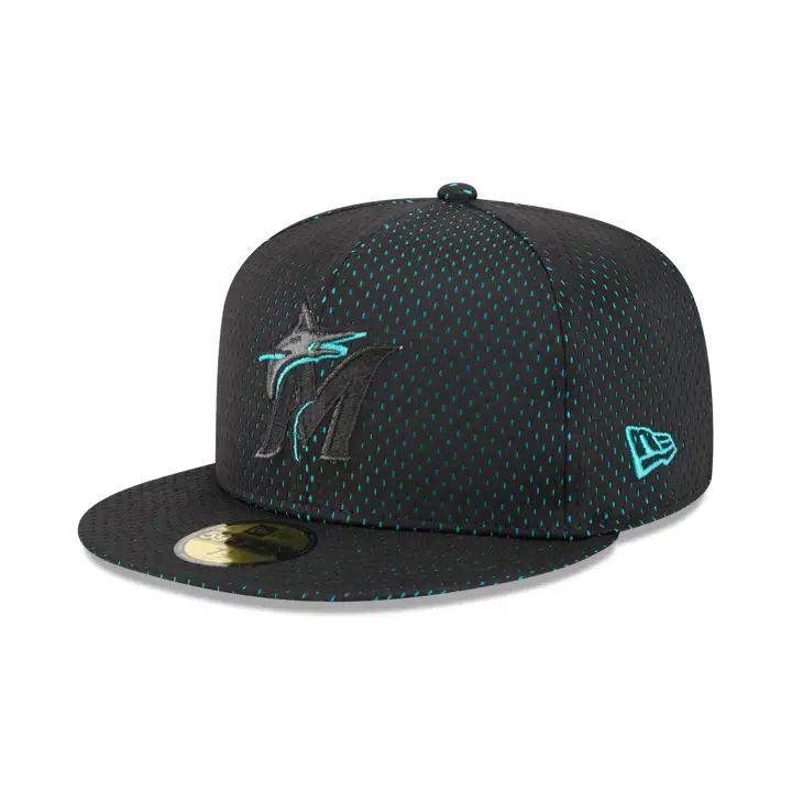 MIAMI MARLINS MLB BLACKOUT MESH POP 59FIFTY NOIR