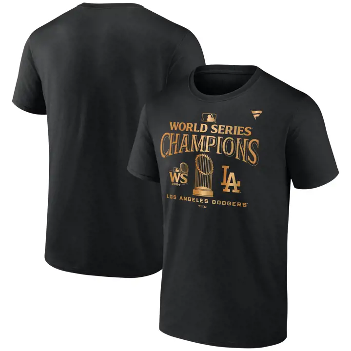 T-shirt noir des Dodgers de Los Angeles MLB Parade Champions des WS 24