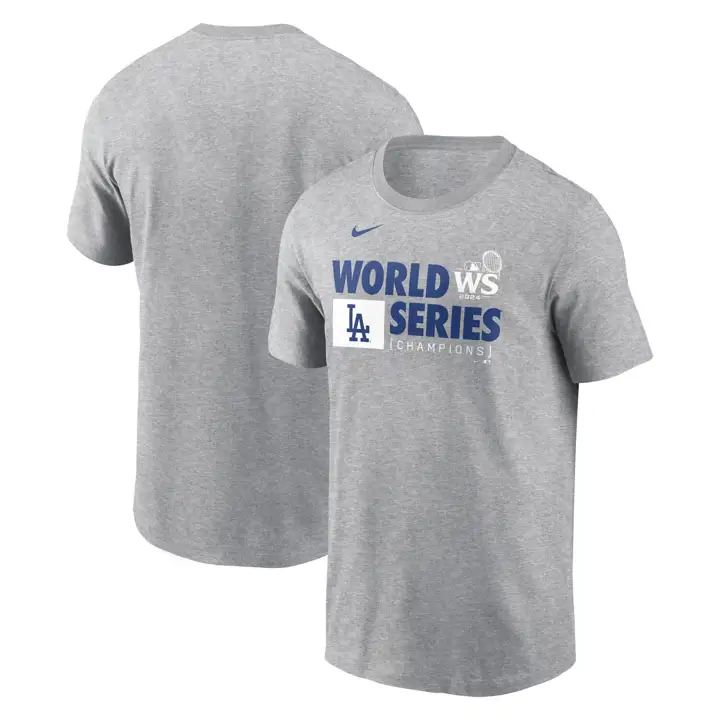 T-shirt Club Champion des World Series MLB des Dodgers de Los Angeles 24 DKGRY