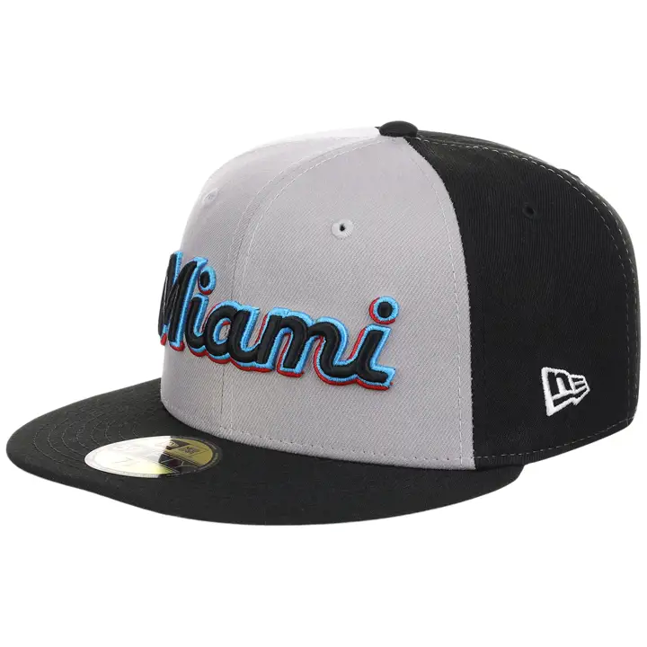 Casquette Miami Marlins MLB LHD Jersey Pinwheel 59FIFTY Gris/Noir/Gris