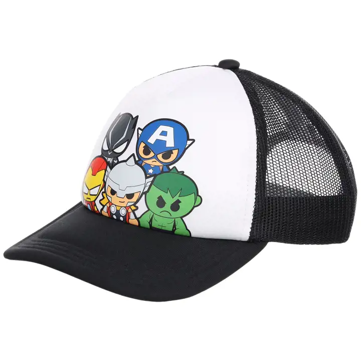 AVENGERS Chibi All Over Foam Trucker WHT/BLK
