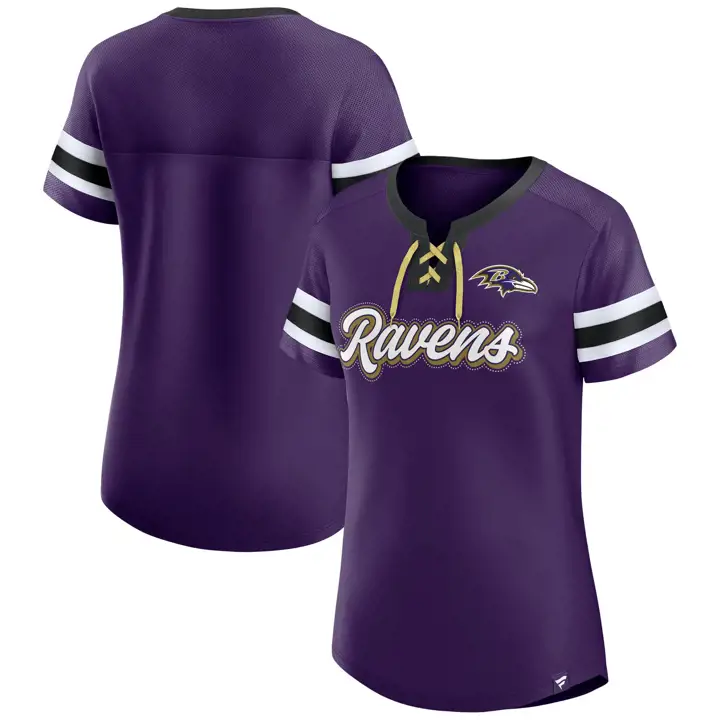 Baltimore Ravens NFL Femme Iconique Bling Athéna MC Pur