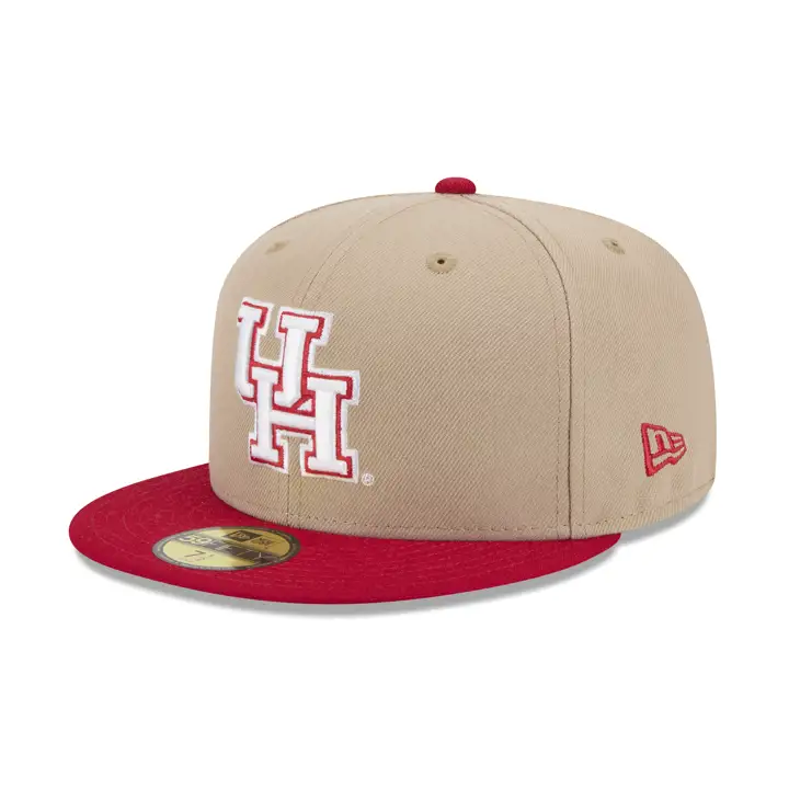 Houston Cougars LHD CFB BOWL 59FIFTY TAN/ROUGE/GRIS