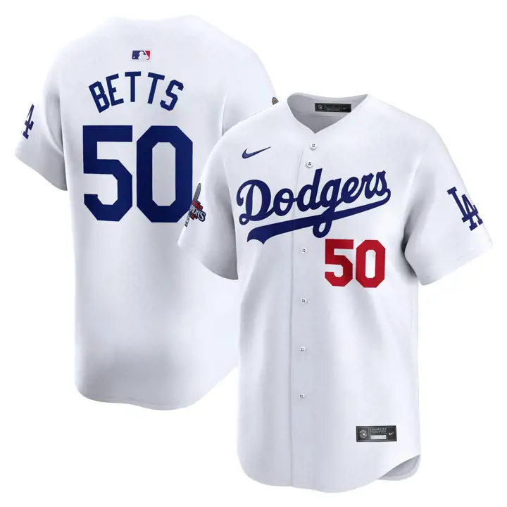 Dodgers MLB WS Champ TEAM PATCH LTD Maillot 24 Mookie Betts