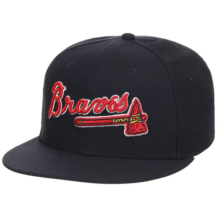 Atlanta Braves MLB LHD Nike Replica Ajustée Marine/GRI