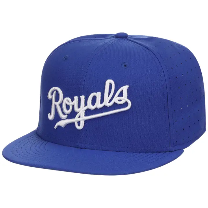 Kansas City Royals MLB LHP Nike Replica Ajusté Bleu/GRIS