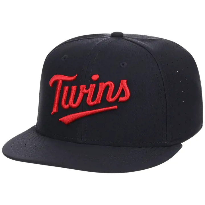 Minnesota Twins MLB gaucher Nike réplique ajustée marine/GRI