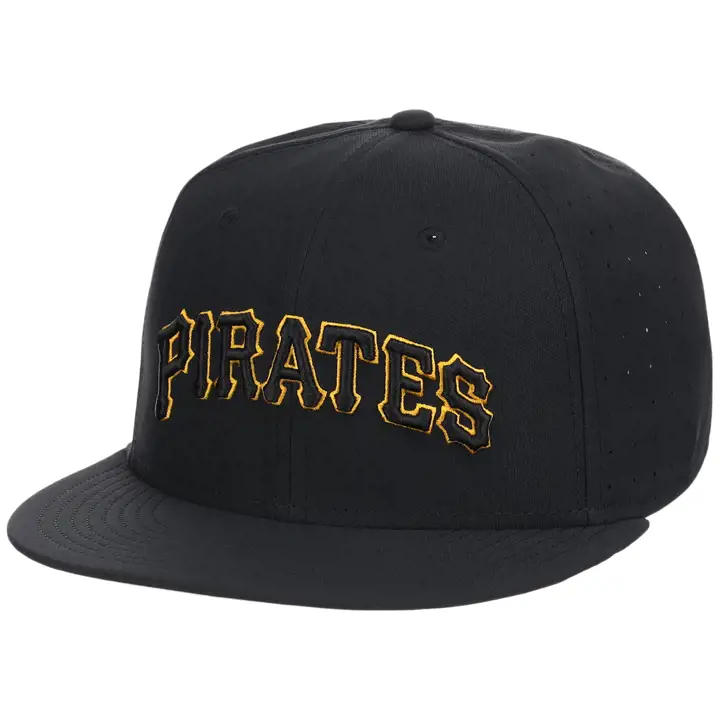 Pittsburgh Pirates MLB GAUCHE Nike Réplique Ajustée NOIR/GRIS