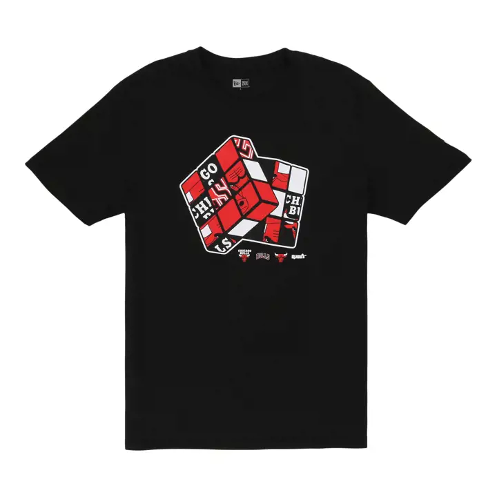 T-shirt Rubik's NBA Chicago Bulls NOIR