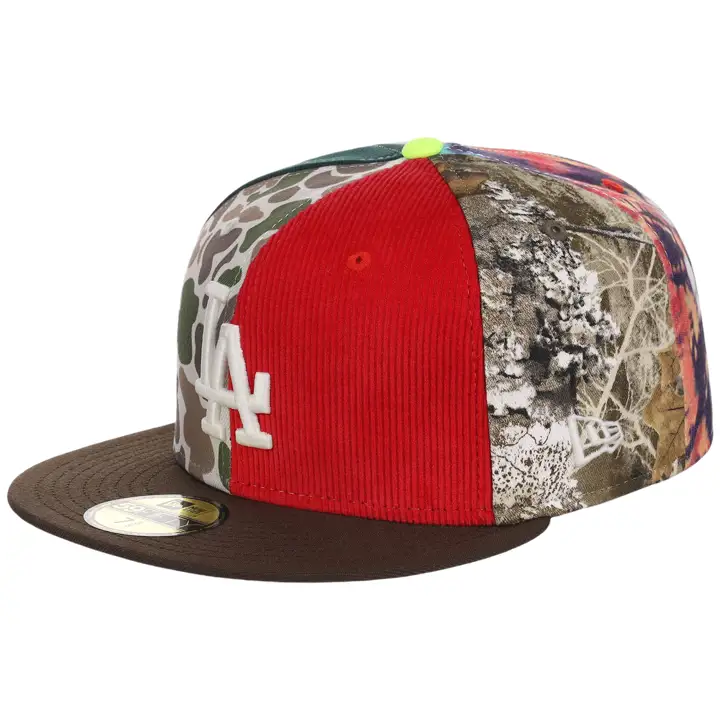 "Casquette 59FIFTY MLB Dodgers x Chase B « What The » Multi/Flanelle/Rose"