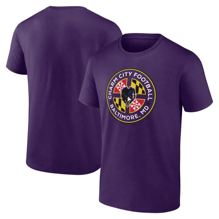 T-shirt Pur Baltimore Ravens Fanatics Hometown Rushing