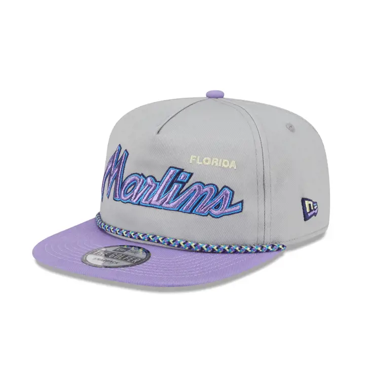 Miami Marlins MLB NEW ERA HR HUES 2TONE GOLFER gry/ pur
