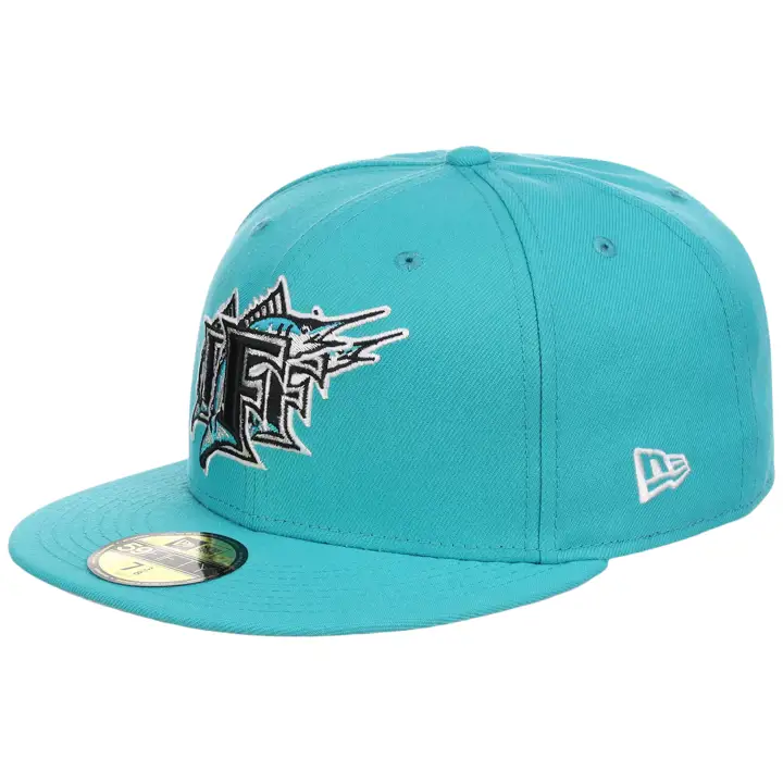 Marlins MLB x John Geiger Misplaced Series 59FIFTY sarcelle/GRIS