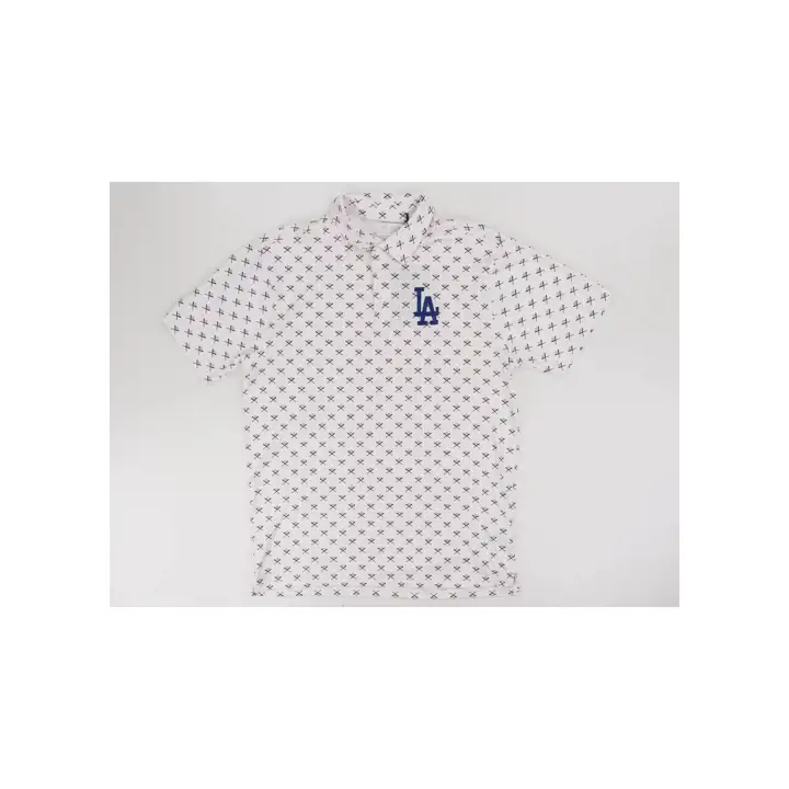 Los Angeles Dodgers MLB Polo Imprimé Strike Out Blanc/Ast