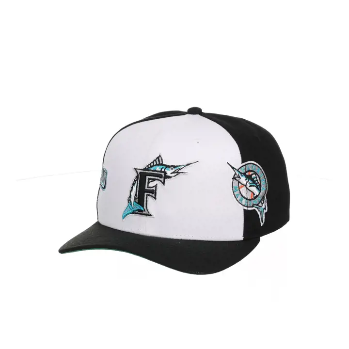 FLORIDA MARLINS MLB Casquette à visière incurvée Pro Pinch Blc/noir