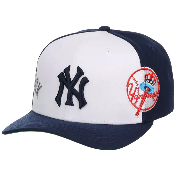 NEW YORK YANKEES MLB Casquette Overbite Pro Pinch Blanc/bleu marine