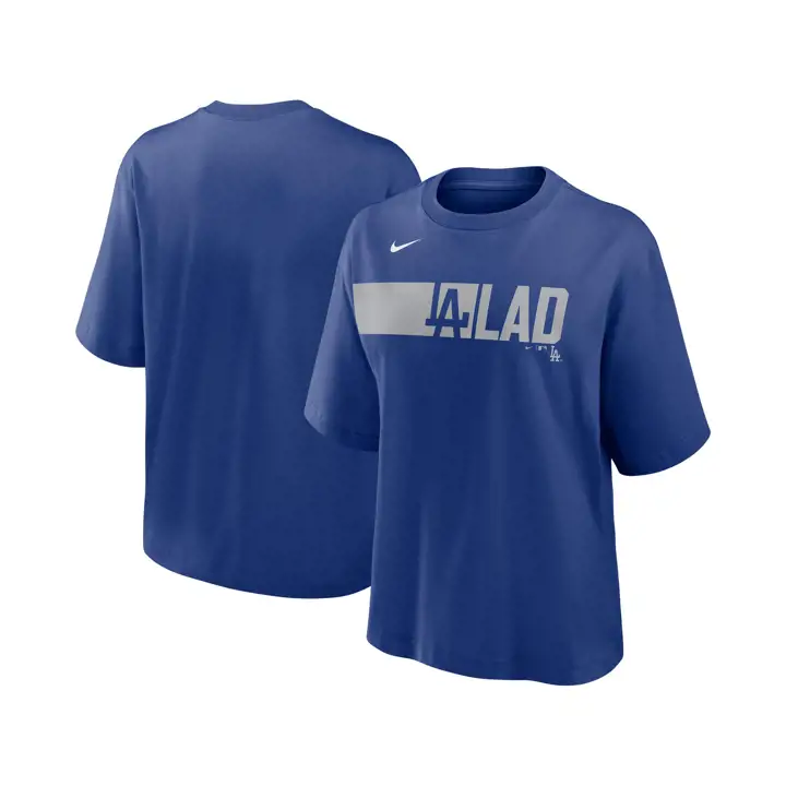 T-SHIRT DE FASHION COUPE LARGE BLEU LOS ANGELES DODGERS FEMME