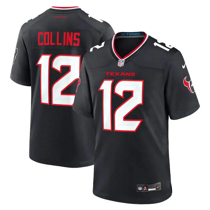 Maillot de match NFL des Houston Texans Nico Collins BLEU