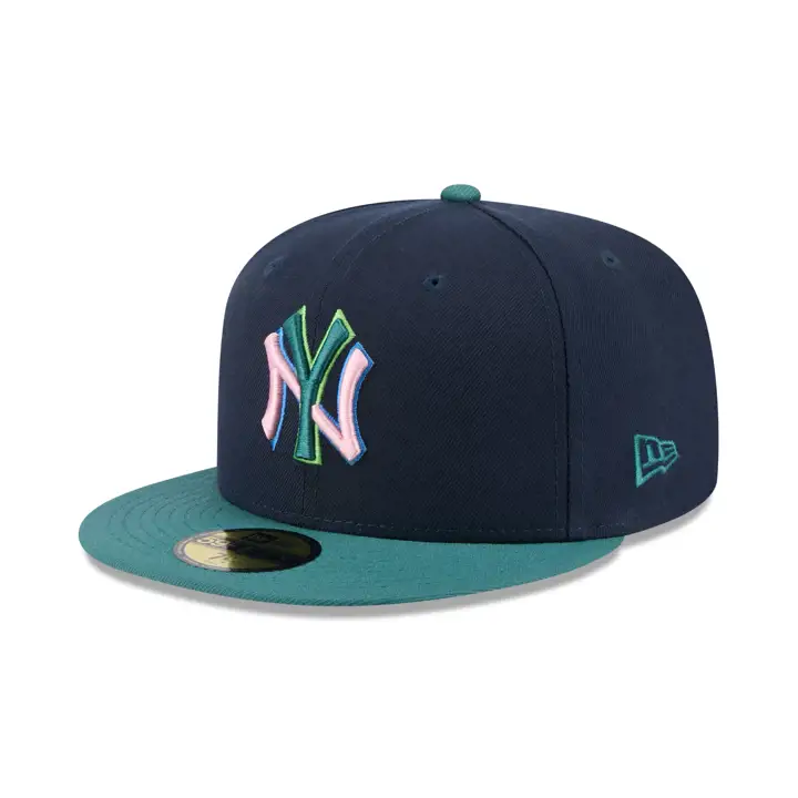 New York Yankees LHD Exclusive JAN Cosmic 59FIFTY marine/ vert