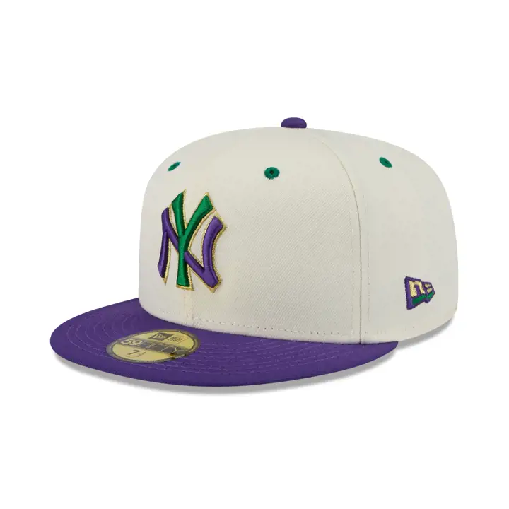 New York Yankees LHD Exclusive JAN Mardi Gras 59FIFTY chrome
