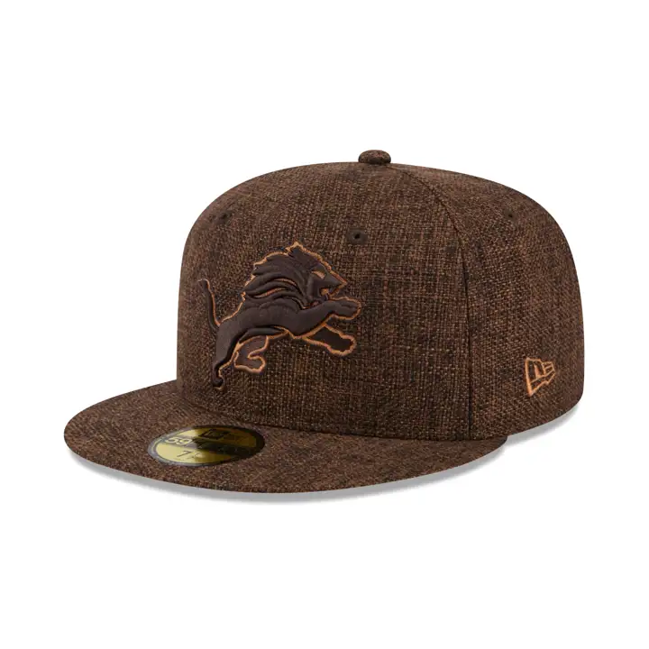 Casquette ajustée Detroit Lions NFL Hemp Brown 59FIFTY Gridiron Marron/Marron