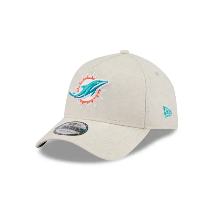 Miami Dolphins NFL Chanvre Beige 9FORTY A-Frame Gridiron Beige/