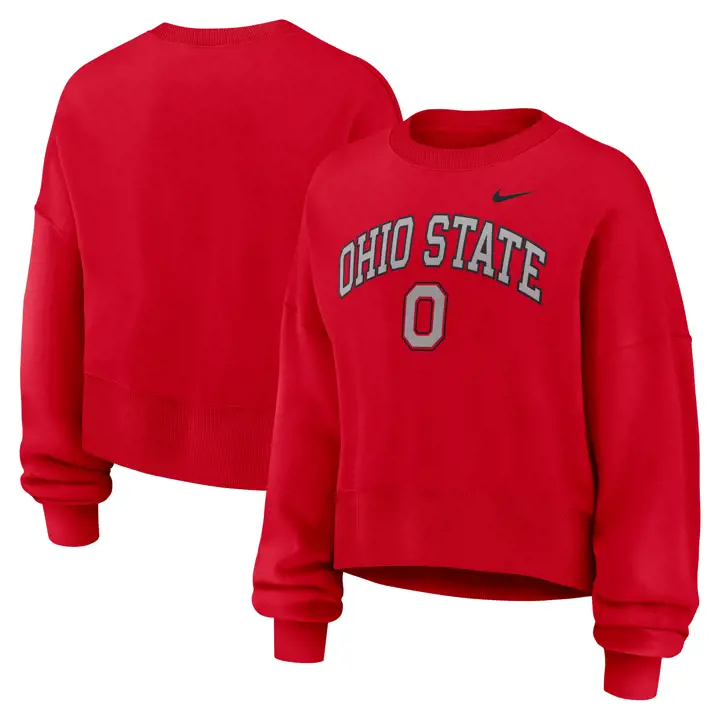 Ohio State Buckeyes Women's Phoenix Arch Oversized Crew 25 R