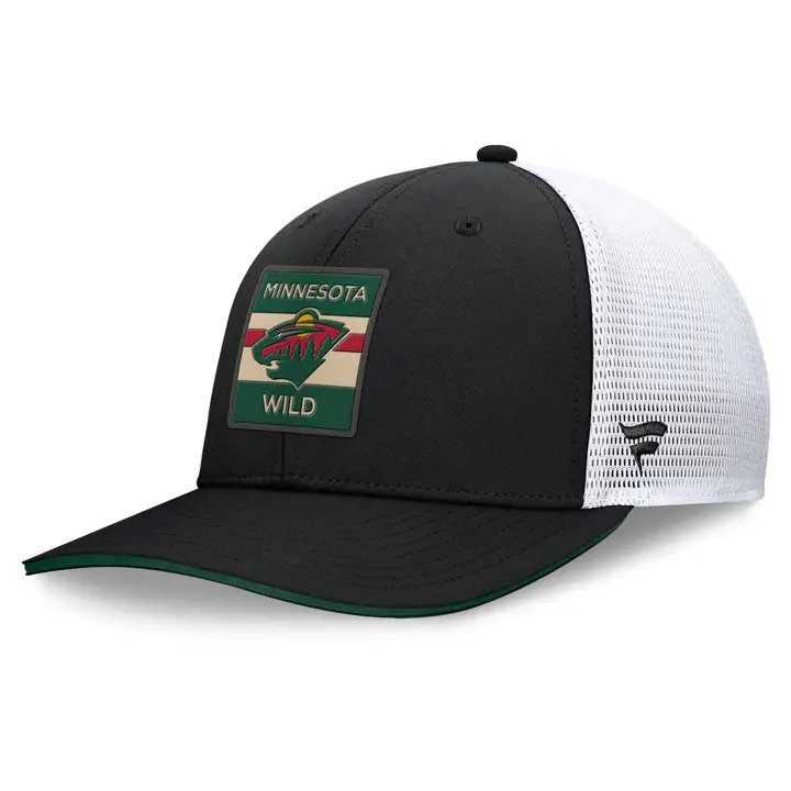 Minnesota Wild 25 LNH AP Casquette filet camionneur NOIR/BLANC