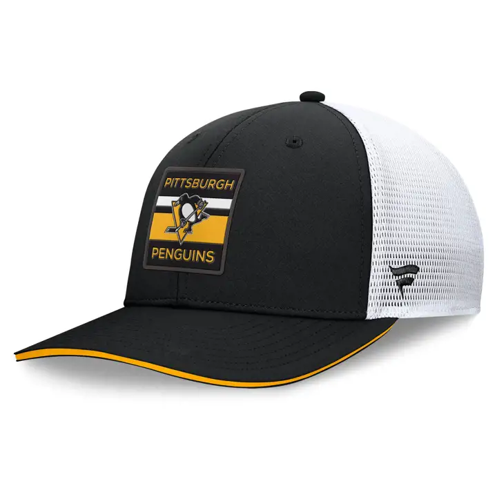 Pittsburgh Penguins 25 LNH AP Casquette filet camionneur NOIR/BLANC