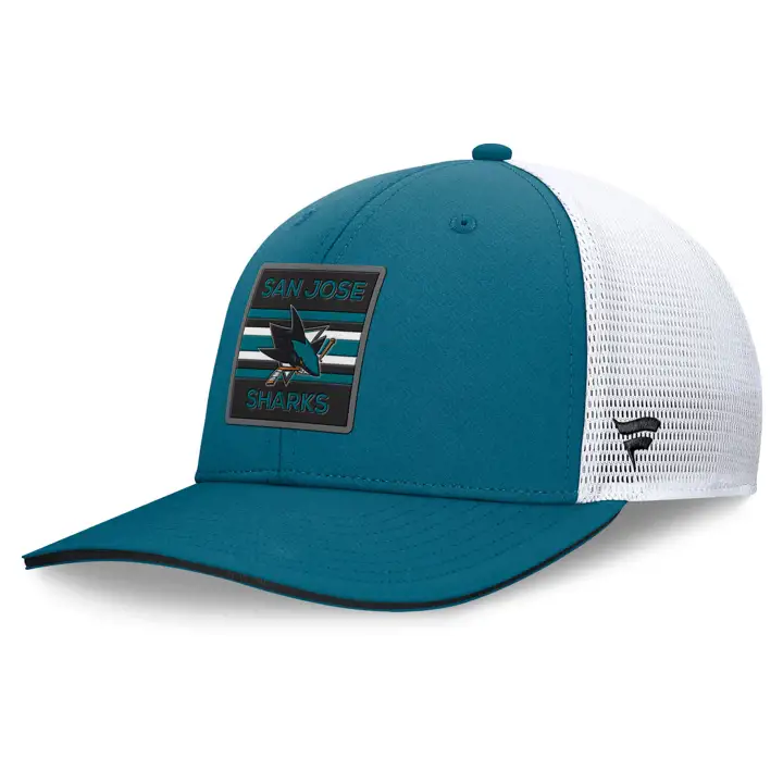 Casquette filet San Jose Sharks 25 NHL AP Rink Trucker Teal/WHT