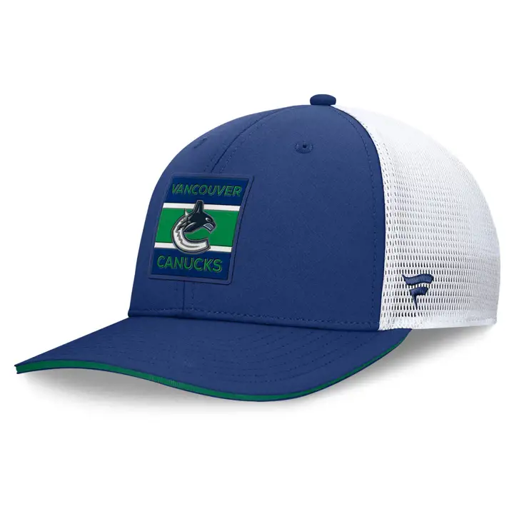 Casquette de camionneur Vancouver Canucks 25 NHL AP Rink BLEUE/BLANCHE