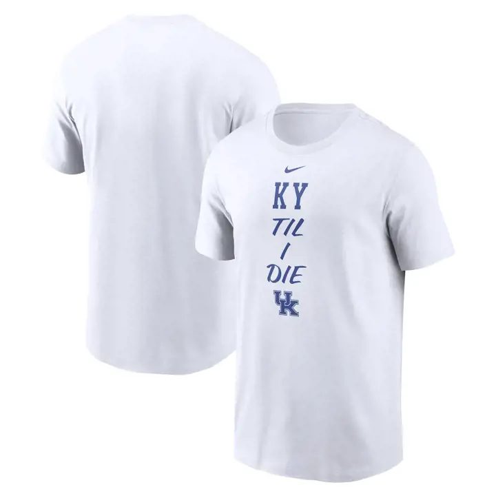 T-SHIRT EN COTON HOMME KENTUCKY WILDCATS "KY TIL I DIE" BLANC