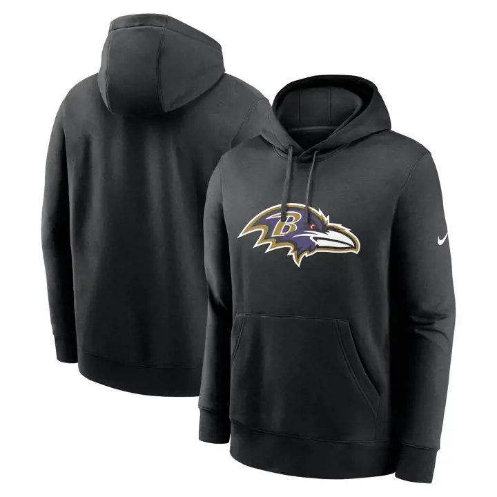 Baltimore Ravens NFL Sweat à capuche logo Nike Club pour homme 25 BLK
